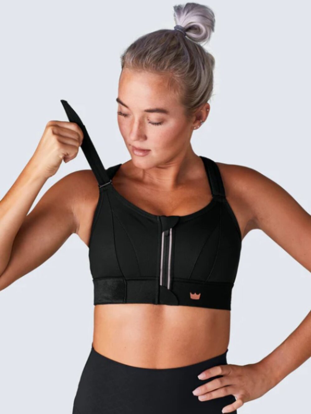SHEFIT WOMEN'S HIGH IMPACT SPORTS BRA BLACK - Picture 3 of 9